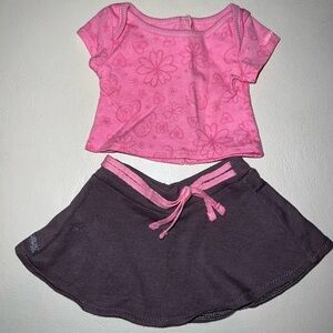 American Girl Pink and Gray Outfit